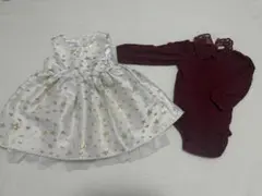 H&M 星柄ドレスとロンパースセット 80cm 9-12M