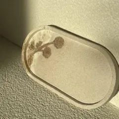 【ジェスモナイト】花柄オーバルトレイ