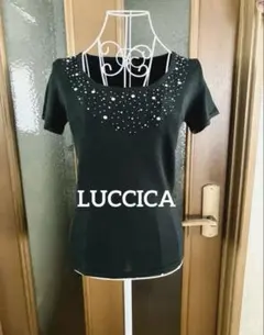 美品・素敵な半袖ニット⭐️LUCCICA／スパンコール／ビーズ／柔らかのサムネイル