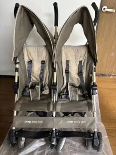 【手渡し−2000円】Jeep ベビーカー 折りたたみ　双子二人乗り　コンパクト