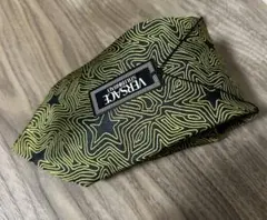 【極美品/NY購入】VERSACE ヴェルサーチ ネクタイ星柄ゴールド×ブラック