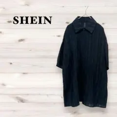 シーイン【XS】半袖シアーブラウス オーガンジーシャツ 透け感 肌見せ 高級 黒