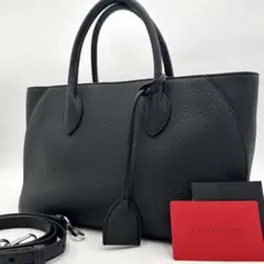 ボナベンチュラ　ミア　トートバッグ　27 シュリンク　レザー　2way ブラック ミア トートバッグ (27 シュリンク)（ハンドバッグ