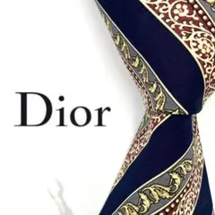 ◆タグ付き◆Christian Dior ネクタイ 紺色 ストライプ エレガント