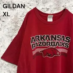 ギルダン　カレッジTシャツ XL レッド 海外古着　半袖　アメカジ　夏　大学