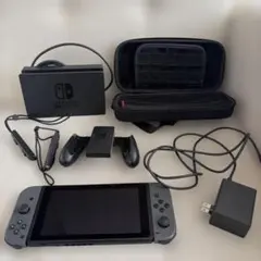 Nintendo Switch 本体 グレー　持ち運びケース付き