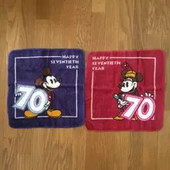 ディズニー ミッキー ミニー ハンドタオル 2枚セット　新品・未使用