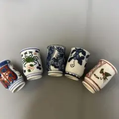 A1430-3/唐津焼/十二代武村源左エ門/粉引唐津割山椒向付5客/共箱/飾鉢