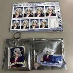 鬼滅の刃 宇髄天元 証明写真館　お名前バッジ　アクリルキーホルダー　3点セット