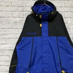 コロンビア　マウンテンパーカー中綿　ブルーL ロゴ刺繍アウトドア1118