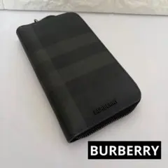 Burberry バーバリー ブラック 長財布　チェックのサムネイル