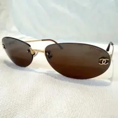 CHANEL サングラス 4002 ココマーク 00s Y2K ブラウンリムレス - メルカリ