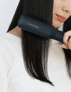SALONIA ブラシヘアアイロン SL-012BK ブラック