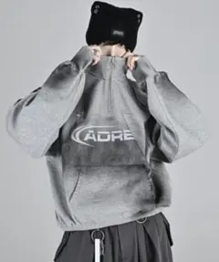 ADRE グレー ジップアップ スウェット L