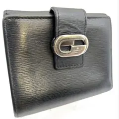 グッチ GUCCI ブラックレザー 二つ折り財布