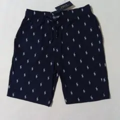 新品 ポロラルフローレン ポニー総柄ショートパンツ ネイビー Lのサムネイル