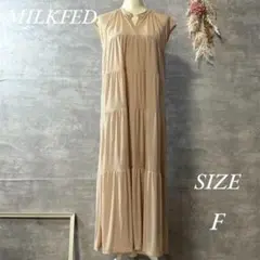 新品　MILKFED. SMALL POLKA DOT DRESS ベージュ