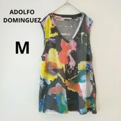 ADOLFO DOMINGUEZアドルフォミンゲス　花柄タンクトップ M　総柄