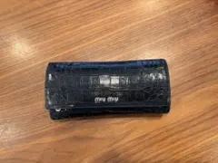 MIUMIU 長財布　クロコ　黒のサムネイル