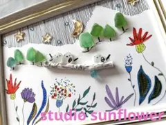 0311-1 シーグラスアート　シマエナガ　北海道