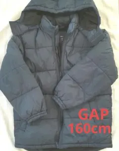 【 GapKids 】中綿ジャケット160 ネイビー フード取り外し可能