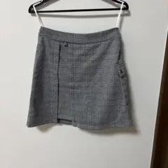 台形ミニスカート　チェック柄