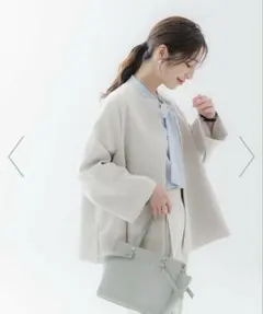 ◆タグ付◆今季 フレアジャケット ライトグレーのサムネイル