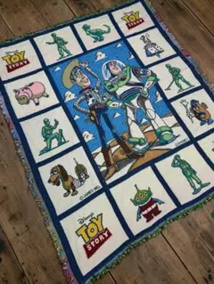 希少 Disney Pixar トイストーリー タペストリー ラグ ブランケットのサムネイル