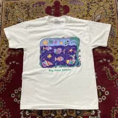 90s USA製 シングルステッチ魚 アート グラフィック スーベニア Tのサムネイル