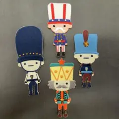 刺繡ワッペン　キャラクター　兵隊さん　4種4枚セット