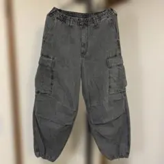 GU ジーユー/ デニムスーパーワイド カーゴパンツ /Mサイズ/P-50083