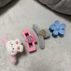 ヘアクリップ4点セットまとめ売り