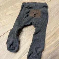 baby gap くまタイツ　グレー　0-12m