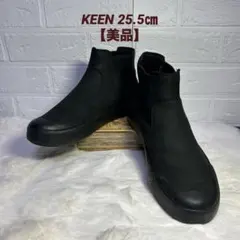 KEEN 25.5 キーン エレナ チェルシー ブーツ 防水 黒　サイドゴア