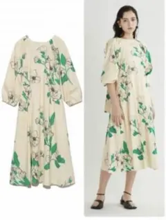 【新品】ミラオーウェン　バックリボンパフスリーブワンピ 新品未使用タグ付き