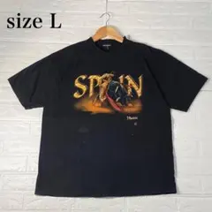SPAIN 闘牛 アートTシャツ ビッグプリント 黒 L相当 ヴィンテージのサムネイル