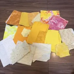 イエロー系生地はぎれ