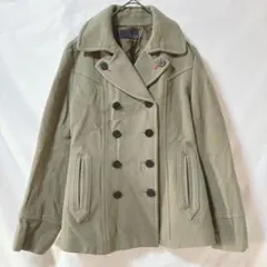 Pa.o.de.lo パオデロ ピーコート ウールコート カーキ ダブルブレスト