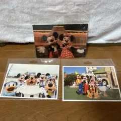 新品　ディズニー　実写　ポストカード　3枚セット　3D ミッキー　ミニー