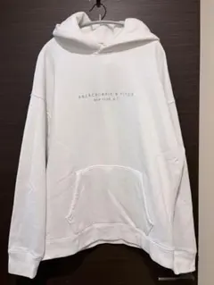 Abercrombie & Fitch ホワイトパーカー　メンズXL