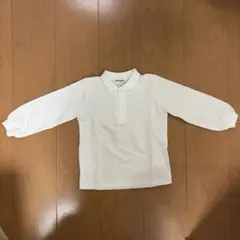 familiar 100cm ホワイト 長袖ポロシャツ
