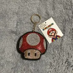 スーパーキノコ　キラキラ　キーホルダー