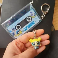 パワーパフガールズ バブルス キーホルダー カセット チャーム PLAZA