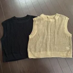 GU ニット　黒とカーキの２枚セット