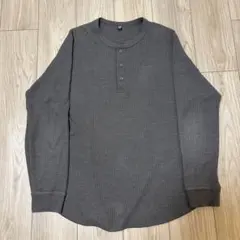 UNIQLO ワッフルヘンリーネックTシャツ/長袖