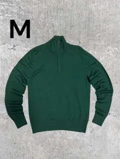 00s old gap 100% メリノウール ハーフジップ ニット 緑 y2k