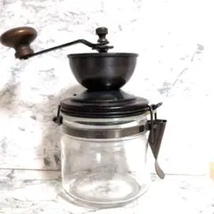 ヴィンテージ手挽きコーヒーミル ガラスジャー付き - メルカリ
