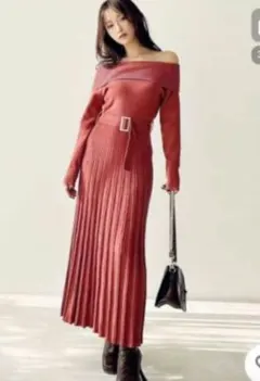 リゼクシー　2WAYオフショルニットワンピース