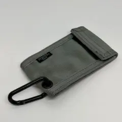 PORTER マルチポーチ ナイロン シルバー 純正カラビナ付属