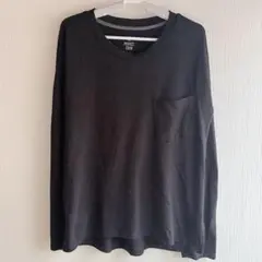 SO Perfect Crew ポケット付ロンT L ブラック 黒 クルーネック